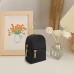Mykng Nzw Mini Backpack Key Wallets with Keychain for Women, Cute PU Leather Key Pouches for Coins Lipstick Keys Jewelry Accessories Compact Travel Organizer (Black)