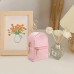 Mykng Nzw Mini Backpack Key Wallets with Keychain for Women, Cute PU Leather Key Pouches for Coins Lipstick Keys Jewelry Accessories Compact Travel Organizer (Pink)
