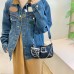 Mykng Nzw Leather Bags for Women, Women's Y2k Purse Cute Hobo Handbag Leather Sling Retro Purse with Zipper Closure,Black