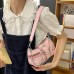 Mykng Nzw Leather Bags for Women, Women's Y2k Purse Cute Hobo Handbag Leather Sling Retro Purse with Zipper Closure,Pink