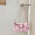 Mykng Nzw Leather Bags for Women, Women's Y2k Purse Cute Hobo Handbag Leather Sling Retro Purse with Zipper Closure,Pink