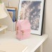 Mykng Nzw Mini Backpack Key Wallets with Keychain for Women, Cute PU Leather Key Pouches for Coins Lipstick Keys Jewelry Accessories Compact Travel Organizer (Pink)