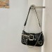 Mykng Nzw Leather Bags for Women, Women's Y2k Purse Cute Hobo Handbag Leather Sling Retro Purse with Zipper Closure,Black