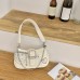 Mykng Nzw Leather Bags for Women, Women's Y2k Purse Cute Hobo Handbag Leather Sling Retro Purse with Zipper Closure,White