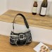 Mykng Nzw Leather Bags for Women, Women's Y2k Purse Cute Hobo Handbag Leather Sling Retro Purse with Zipper Closure,Black