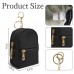 Mykng Nzw Mini Backpack Key Wallets with Keychain for Women, Cute PU Leather Key Pouches for Coins Lipstick Keys Jewelry Accessories Compact Travel Organizer (Black)