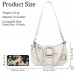 Mykng Nzw Leather Bags for Women, Women's Y2k Purse Cute Hobo Handbag Leather Sling Retro Purse with Zipper Closure,White